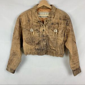 BB DAKOTA VINTAGE Genuine Leather Western Style Jacket Sz Med
